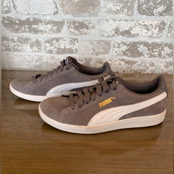 Puma Shoes - Puma Grey Suede Soft Foam Sneakers